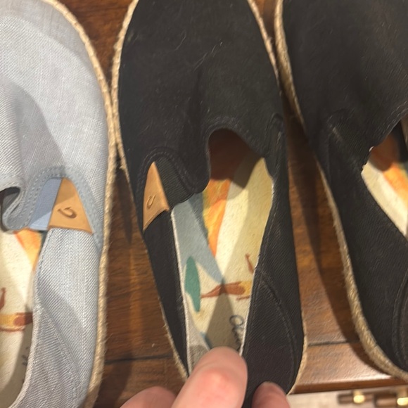BUNDLE OF 3** OluKai Black and Blue Espadrilles Slip-On Shoes - Picture 6 of 6